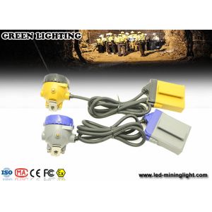 Yellow KL12LM 25000lux Mining corded miners Cap lamp 4 levels lighting with 12