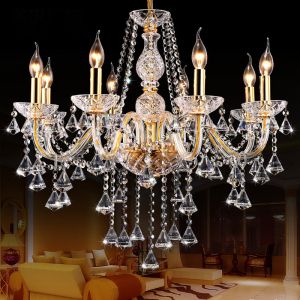 Gold tiny crystal chandelier Lighting Fixtures For Home Project Pendant Lamp （WH