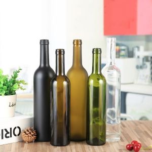 Best 375/750ml Glass Liquor Bottles Empty Champagne Glass Bottle with Cork Cap
