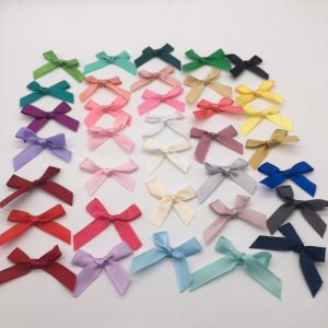 Hand tied bow 0.3cm with satin ribbon hand-wound bow knot handmade DIY bow