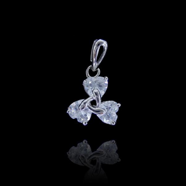 Heart Shape Silver Cubic Zirconia Pendant White Gold Silver 925 Zircon Jewelry