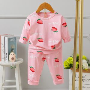 95% Cotton Matching Childrens Pjs Top And Trousers Set 50cm 54cm Bust Skin
