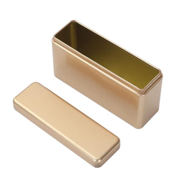 Quality Custom Rectangular Tin Can Containers Electroplate Gift Tin Plate Box wholesale
