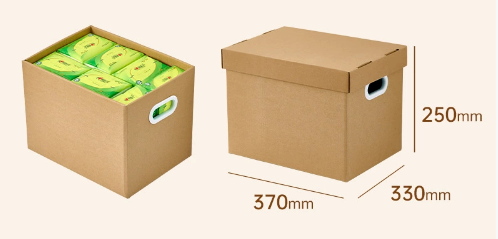 Spot Kraft paper Corrugated Cardboard Shipping Box with Large Capacity Moving