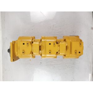China Hydraulic Gear Pump CBGJ2051+2051+2051 17T L Aluminum Alloy and irion Materials Yellow color Hydraulic Oil Pump for Construction Machinery on sale