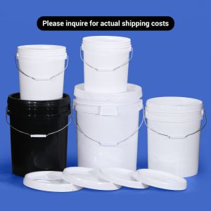 Silk Screen Printing 1L-50L Plastic Pail Pack PP Bucket with Lid and Iron Metal