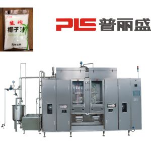 Pneumatic Structure Plastic Pouch Packing Machine , Juice Pouch Aseptic Filler