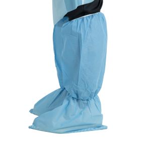 S&J CE OEM Waterproof Cleanroom White Blue Disposable Work Protection Boot Cover