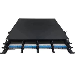 MPO Fiber Optic Patch Panel 10G/40G/100G Data Center Cabling Systems 1U For 144