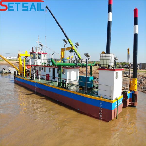 Total Breadth 5m-15m Import Diesel Engine Cutter Suction Dredger for River Sand