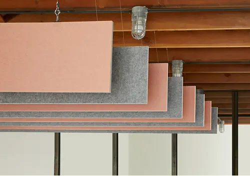 Polyester Fiber Rectangular Acoustic Ceiling Board Sound Absorbing Decorative