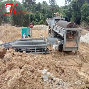 Cheap keda gold and diamond mining equipment gemstone mobile small mobile gold trommel wash plant with long clay scrubber for sale