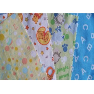 Fire Resistant Printed Cotton Flannel Material Double Sided Twill Style