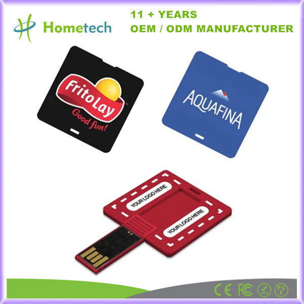 Customized Square Creative Card USB Stick Flash Memory Card 32GB 16GB 8GB 4GB