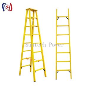 Professional Insulated Straight Ladder 2-8M Model with Light Epoxy Resin and 1 Year Warranty for Live Line Electrical Work