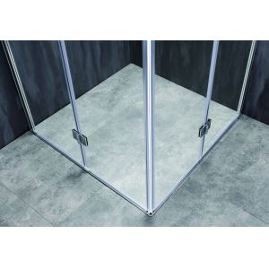 Functional Corner Shower With 6/8mm Tempered Glass And Aluminium Profile With