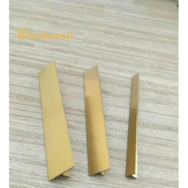 Quality Golden Coated Stainless Steel Tile Trim POSCO Material T Shape wholesale