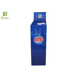 Blue Floor POP POS Displays Pocket Voting Corrugated Tall Cardboard Letter Box