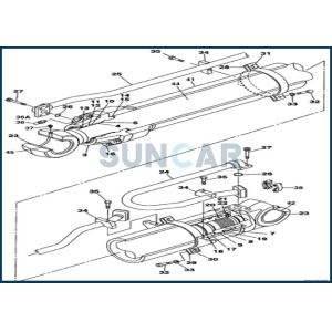 LZ008350 Arm/dipper Cylinder Seal Repair Kit fits CNH CX460 CX470B