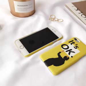 Soft TPU English Word It is OK Cartoon Image Back Cover Cell Phone Case For