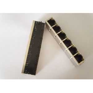 RJ45 Multi Port Connector J8064D668ANL 1X6 8p8c With 10/100 Base -T Integrated