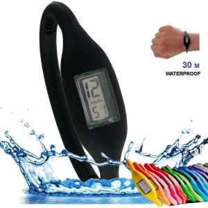 Multiapplication Silicone Digital Watch 3ATM Waterproof Ecofriendly
