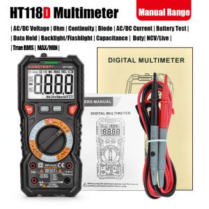 Digital Multimeter HT118D Basical Type AC DC Voltage Tester Live Test Ohm Hz NCV