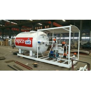 China 5 Cbm 2.5 Ton LPG Skid Station Storage And Cooking Cylinder Refilling Tanker Plant on sale