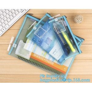 600D polyester portfolio file folder, file folder a4 size PVC mesh document bag