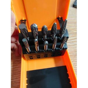 10pcs 6mm Shank Diameter Tungsten Crabide Rotary Burr Bits Set For Metal Wood