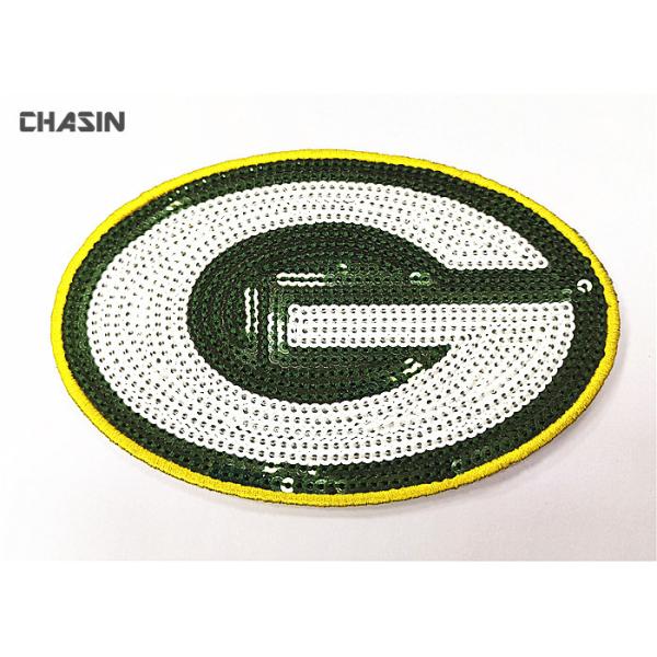 Quality Sequin Embroidery Letters Clothing Applique Patches With Sew On Backing wholesale