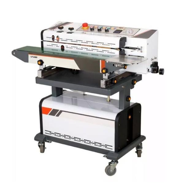 Nitrogen Gas Flushing Vacuum Continuous Band Sealer Plastic Bag Heat Sealing
