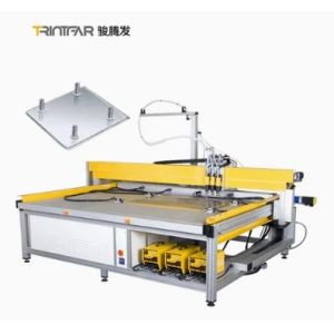 Automatic control robotic material handling and welding machine for thin plate
