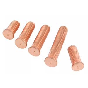 High-Quality M12 & M20 Brass-Plated Weld Stud Bolts with Nut and Washer T1 T2 T3