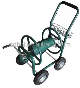Portable Green Metal Garden Watering Tools for House Reel Cart Customer Favorit