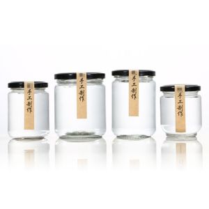 180ml / 280ml Honey Clear Mason Jars , Durable Metal Lid Empty Jam Jars