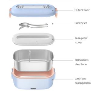 1.8L Leak Proof Stainless Steel Lunch Containers 5 In 1 70W Customization