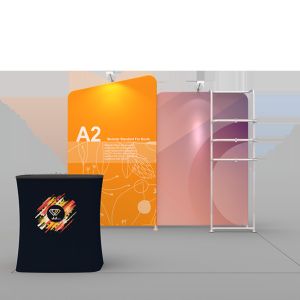 Portable Tension Fabric Modular Exhibition Display Booth Set Up For Exhibition