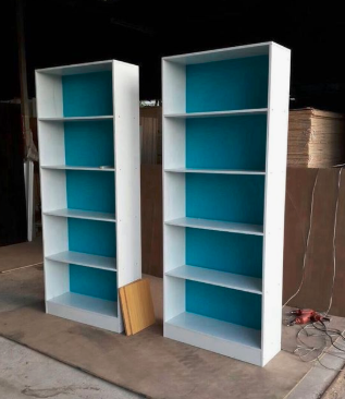 Trendy Shop Display Fixtures MDF Wood Merchandise Display Stands Lightweight