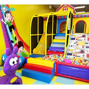Relax Indoor Commercial Playground With Ball Pit Slide And Obstacle Courses