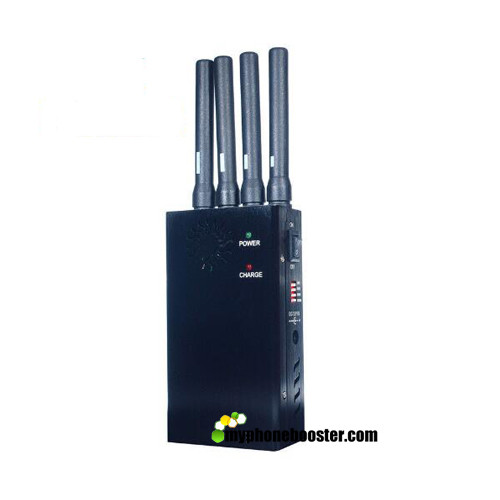 Quality 2w 4 Stout Antennas Handheld Cellphone Jammer Blocker Shield GSM 3G Wifi GPS With Black/Fan/DIP/Leather Case/Car Charger wholesale