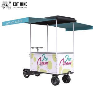 China EQT Electric Scooter Ice Cream Bike Cart Battery Support Cargo Bike For Cold Drinks Front Load Business Bike on sale