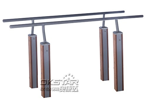 Quality china outdoor park gym equipment  WPC materials based double bar with TUV certificates wholesale
