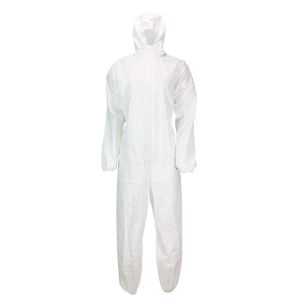 China 75g Industrial PPE Equipment Elastic Disposable Microporous Coveralls on sale