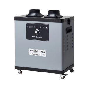 Two Arms 200w 110v Fume Extractor , Grey Color Fume Eliminator With 4 Wheels