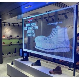 P5.2mm Transparent LED Display Advertising Panel 3500nits Led Poster Screen