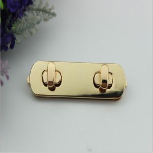 China Classic design light gold purse double twist turn metal locks on sale