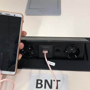 Table Pop Up EURO power Socket with USB charging for office conference table