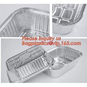 Custom Printing Logo Disposable Rectangular Aluminum Foil Food Takeaway