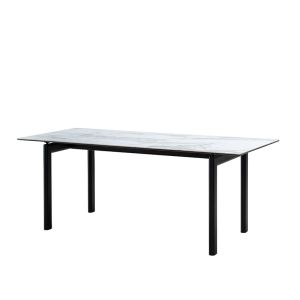 1800*850mm Modern Custom White Or Black Ceramic Top Dining Table, Knock-down,